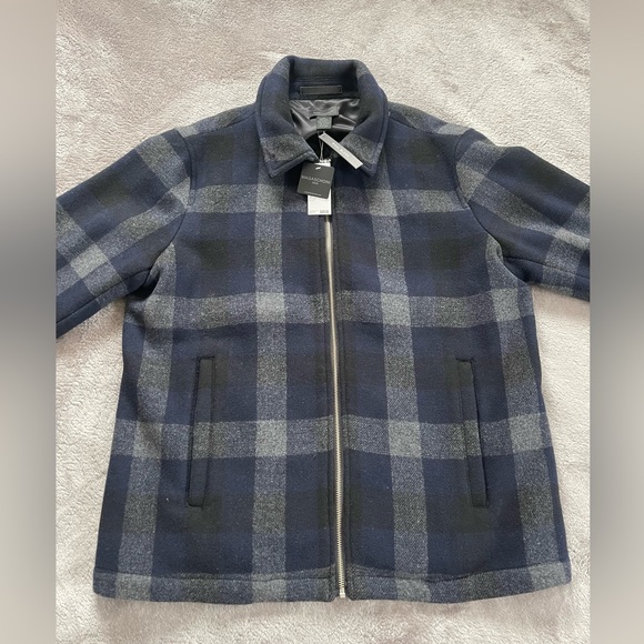 Magaschoni Man Fall Jacket Winter Coat Size Large Wool Blend